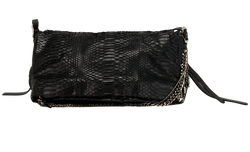 Oversized Satchel, Python, Black, 012DKP, AC, 2*